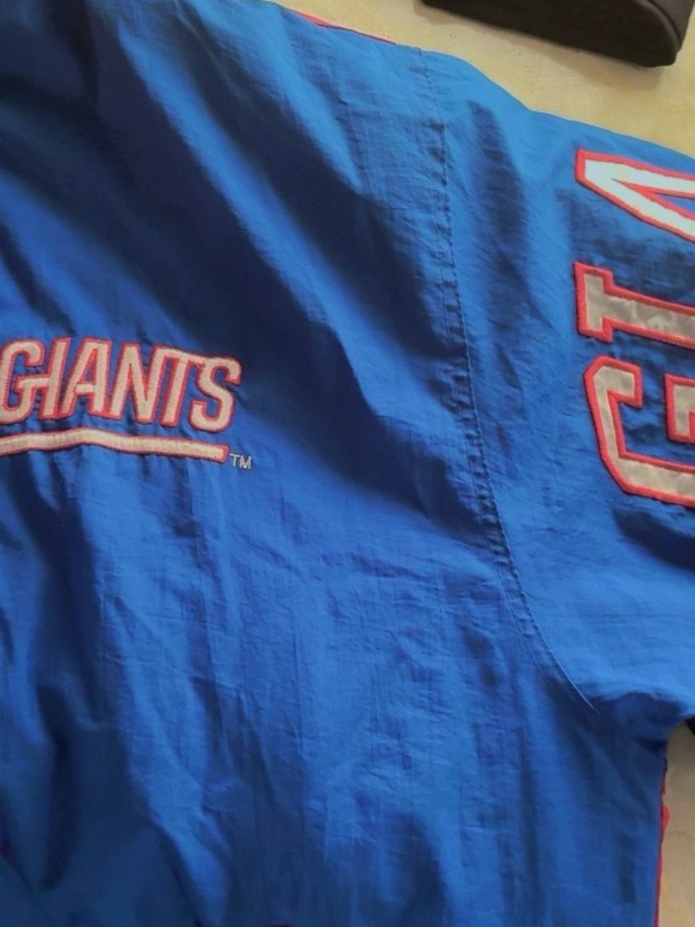 STARTER Blue & Red New York Giants Puffer Jacket - Picture 3 of 6